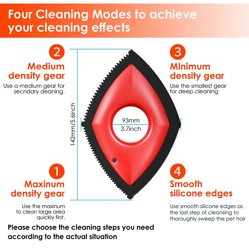 4 Modes Pet Hair Remover Comb  - Seat Cleaner Fabric recension och pris