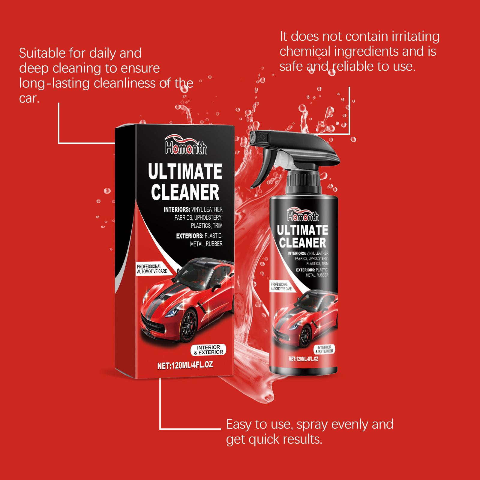 Homonth 120ml Car Interior Sta - Leather Cleaner Interior recension och pris