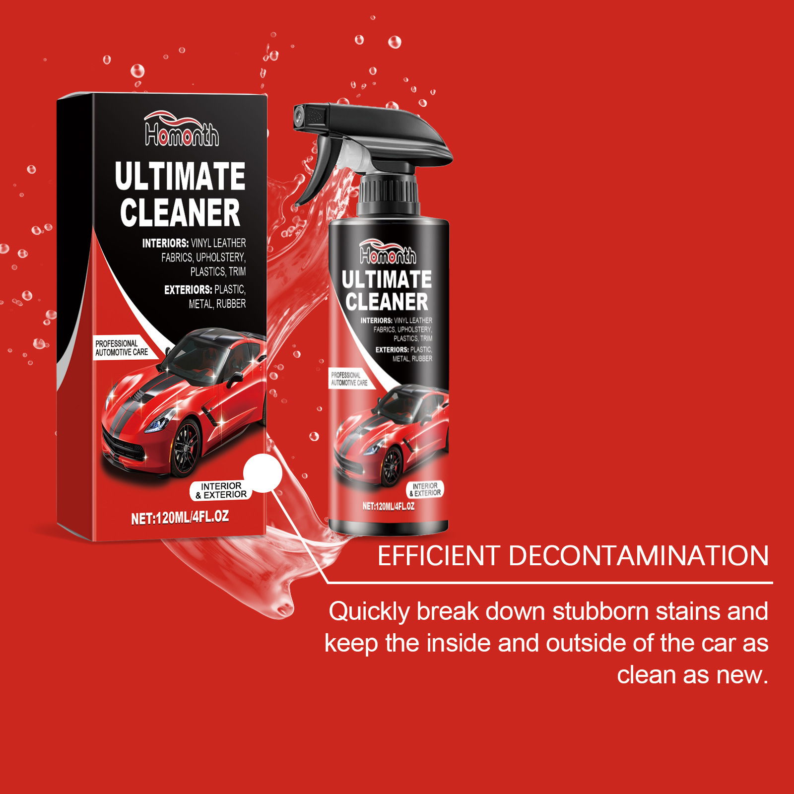 Homonth 120ml Car Interior Sta - Leather Cleaner Interior recension och pris
